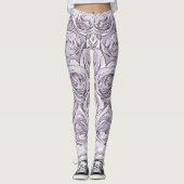 Grijze Rozen Leggings (Voorkant)