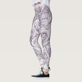 Grijze Rozen Leggings