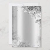 Grijze Rozen Silver 80th Birthday Party Kaart (Achterkant)