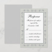 Grijze RSVP-wijnstokken RSVP Kaartje (Voorkant / Achterkant)