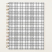 Grijze ruitpatroon planner (Voorkant)