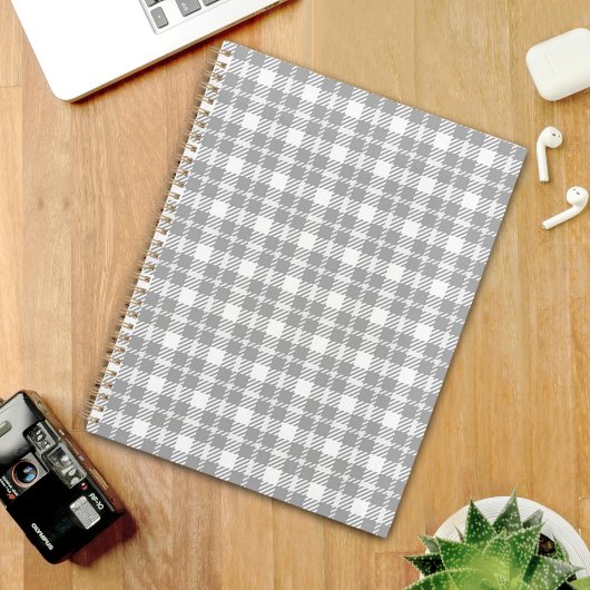 Grijze ruitpatroon planner
