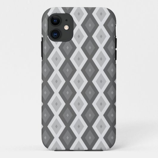 Grijze ruitvormige schaduw Case-Mate iPhone case (Achterkant)