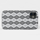 Grijze ruitvormige schaduw Case-Mate iPhone case (Achterkant (horizontaal))