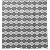 Grijze ruitvormige schaduw douchegordijn (Voorkant)