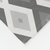 Grijze ruitvormige schaduw fleece deken (Hoek)
