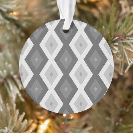 Grijze ruitvormige schaduw ornament (Boom)