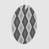 Grijze ruitvormige schaduw ornament (voorkant)