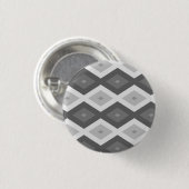 Grijze ruitvormige schaduw ronde button 3,2 cm (Voorkant /achterkant)