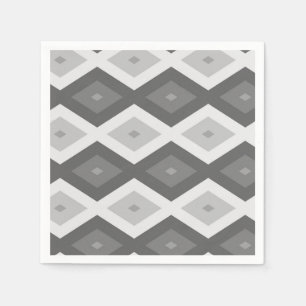 Grijze ruitvormige schaduw servet