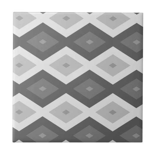 Grijze ruitvormige schaduw tegeltje (Voorkant)