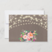 Grijze Rustische ventilator Mason Jar String Light RSVP Kaartje (Achterkant)