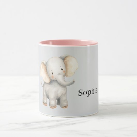 Grijze Safari Olifant Mok (Midden)