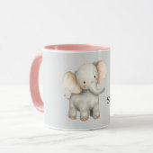 Grijze Safari Olifant Mok (Voorkant links)