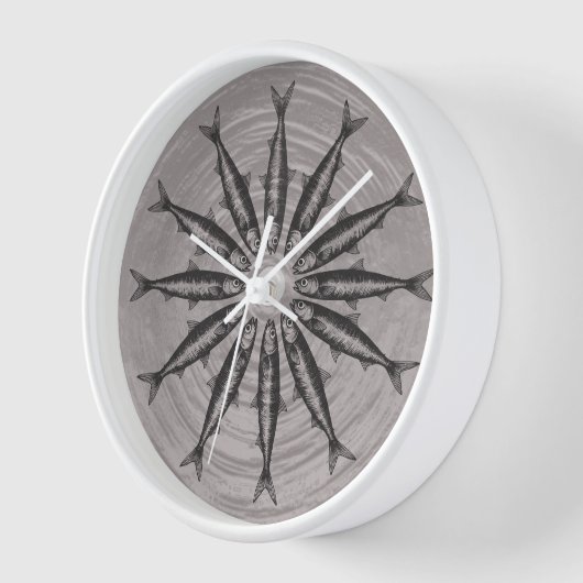 Grijze sardine tekening schets vis patroon (Hoek)