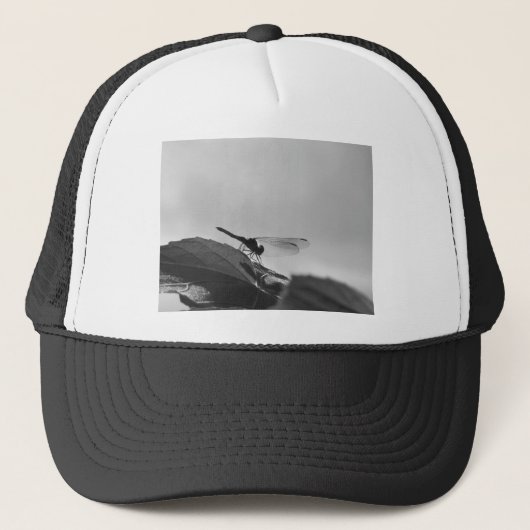 Grijze schaal Dragonfly Trucker Pet (Voorkant)