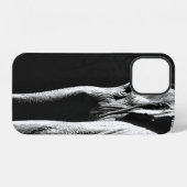 GRIJZE SCHAAL FOTO VAN OLIFANT iPhone HOESJE (Achterkant horizontaal)