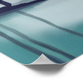 Grijze schaal verborgen lagune poster (Hoek)