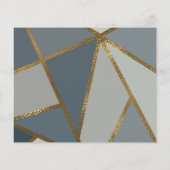 Grijze schaduwen Bronze Moderne bruiloft Opslaan D (Achterkant)