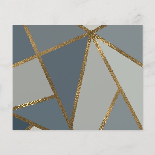 Grijze schaduwen Bronze Moderne bruiloft Opslaan D (Achterkant)