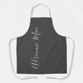 Grijze schaduwen, gewoon gepersonaliseerd schort (Voorkant)