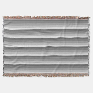 Grijze schaduwstrepen deken