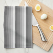 Grijze schaduwstrepen theedoek (Quarter Fold)
