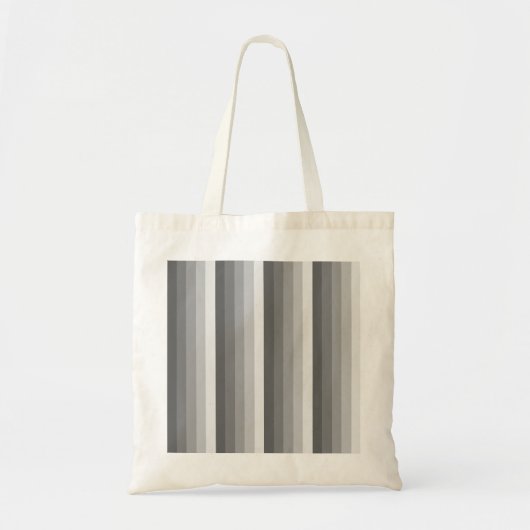 Grijze schaduwstrepen tote bag (Voorkant)