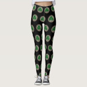 Grijze schamsteen op Keltische knots Leggings (Voorkant)