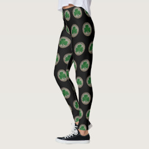 Grijze schamsteen op Keltische knots Leggings
