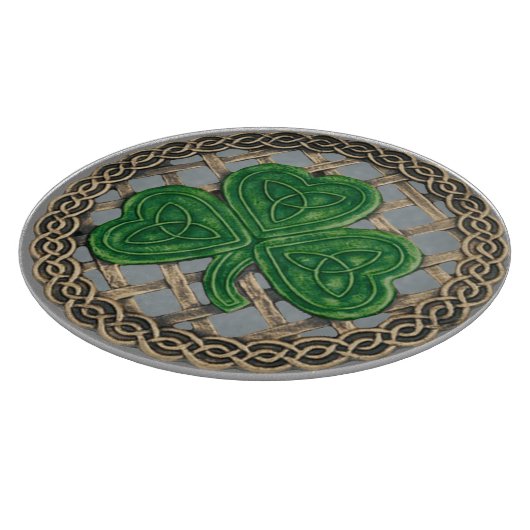 Grijze schamsteen op Keltische knots snijboard Snijplank (Hoek)