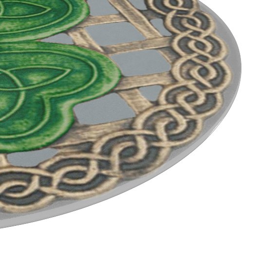 Grijze schamsteen op Keltische knots snijboard Snijplank (Hoek)