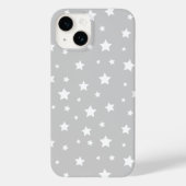 Grijze Schattigee Sterren Case-Mate iPhone Case (Achterkant)