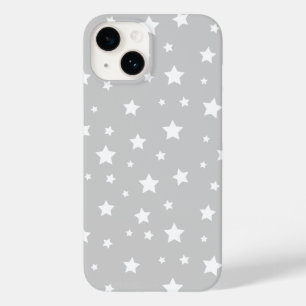 Grijze Schattigee Sterren Case-Mate iPhone Case
