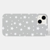 Grijze Schattigee Sterren Case-Mate iPhone Case (Achterkant (horizontaal))
