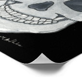 Grijze schedel 11 x 8,5 inch poster (Hoek)