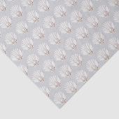 Grijze Schelp Witte Parel Bruidsdouche Tissuepapier (Detail)