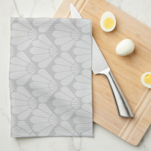 Grijze schelpdieren Pattern Kitchen Towel Theedoek