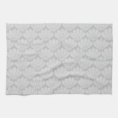 Grijze schelpdieren Pattern Kitchen Towel Theedoek (Horizontaal)