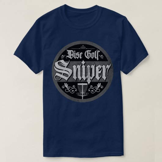 Grijze Schijf Golf Sniper T-shirt (Design voorkant)