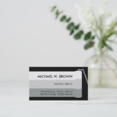 Grijze Schilderrol Interieur Exterieur Visitekaartje (Staand voorkant)