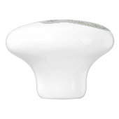 Grijze schildpad tropische bladeren keramische knop (Zijkant)