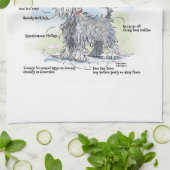 Grijze Schnauzer keukenhanddoek (Gevouwen)