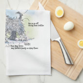 Grijze Schnauzer keukenhanddoek (Quarter Fold)