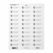 Grijze Schnauzer viert 4 juli-adres Etiket (Full Sheet)