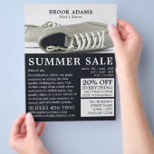 Grijze schoenen, Mannen winkel Adverteren brochure (Hand)