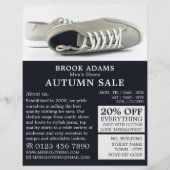 Grijze schoenen, Mannen winkel Adverteren Flyer (Voorkant)