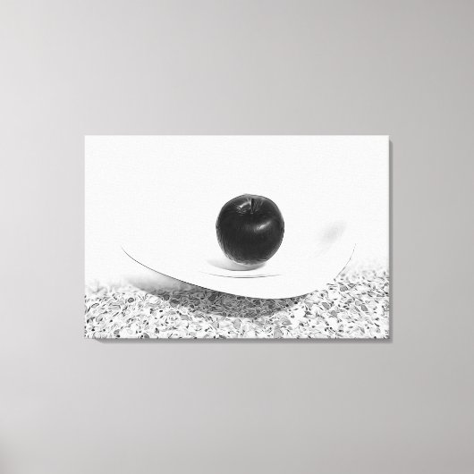 Grijze schoppen appel canvas afdruk (Voorkant)