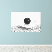 Grijze schoppen appel canvas afdruk (Insitu (Houten vloer))