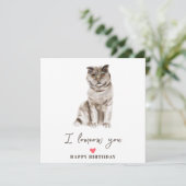 Grijze Schotse kat Mum Puppy Pets Birthday Kaart (Staand voorkant)